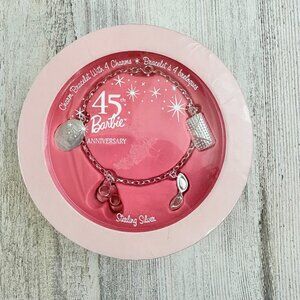 Hallmark Barbie 45th Anniversary Sterling Silver Charm Bracelet NEW